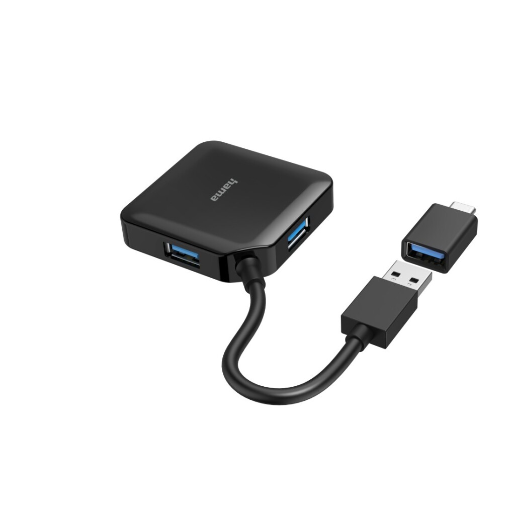 Hama USB-hub 4-poorts USB 3.2 Gen1 5 Gbit/s Incl. USB-C-adapter - Afbeelding 2