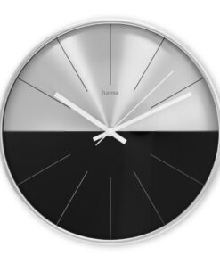 Hama Wandklok Sicili&euml; Tikt Niet 30 cm Zwart/Zilver