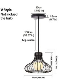 Alternative view of Homestyle Pro MK013-B Industriële Hanglamp 23x20 cm Zwart/Metaal