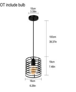 Alternative view of Homestyle Pro MK014-B Industriële Hanglamp 16x19 cm Zwart/Metaal