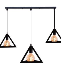 Homestyle Pro MK018-B Industriële Pyramide Hanglampen Zwart/Metaal