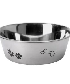Hondenvoerbak met Print 24 cm RVS