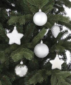 House of Seasons Kerstboom Decoratie Kunststof Zilver 40 Stuks