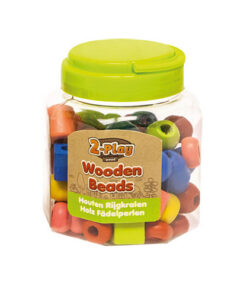 Houten Kralen In Pot 72 Stuks