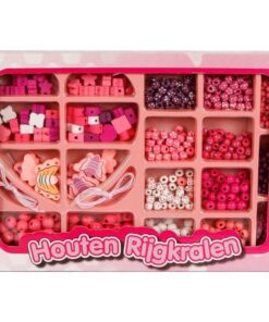 Houten Rijgkralen Set 825-delig Roze