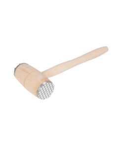 Houten Vleeshamer met Aluminium Beslag 31 cm