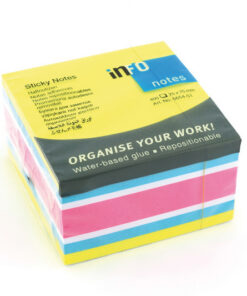 Info Notes IN-5654-51 75x75mm Assorti Brilliant Blok A 450 Vel