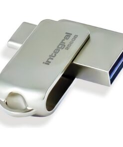 Alternative view of Integral 360-C Dual Flash Drive USB-C & USB 3.0 256 GB Metaal/Zilver