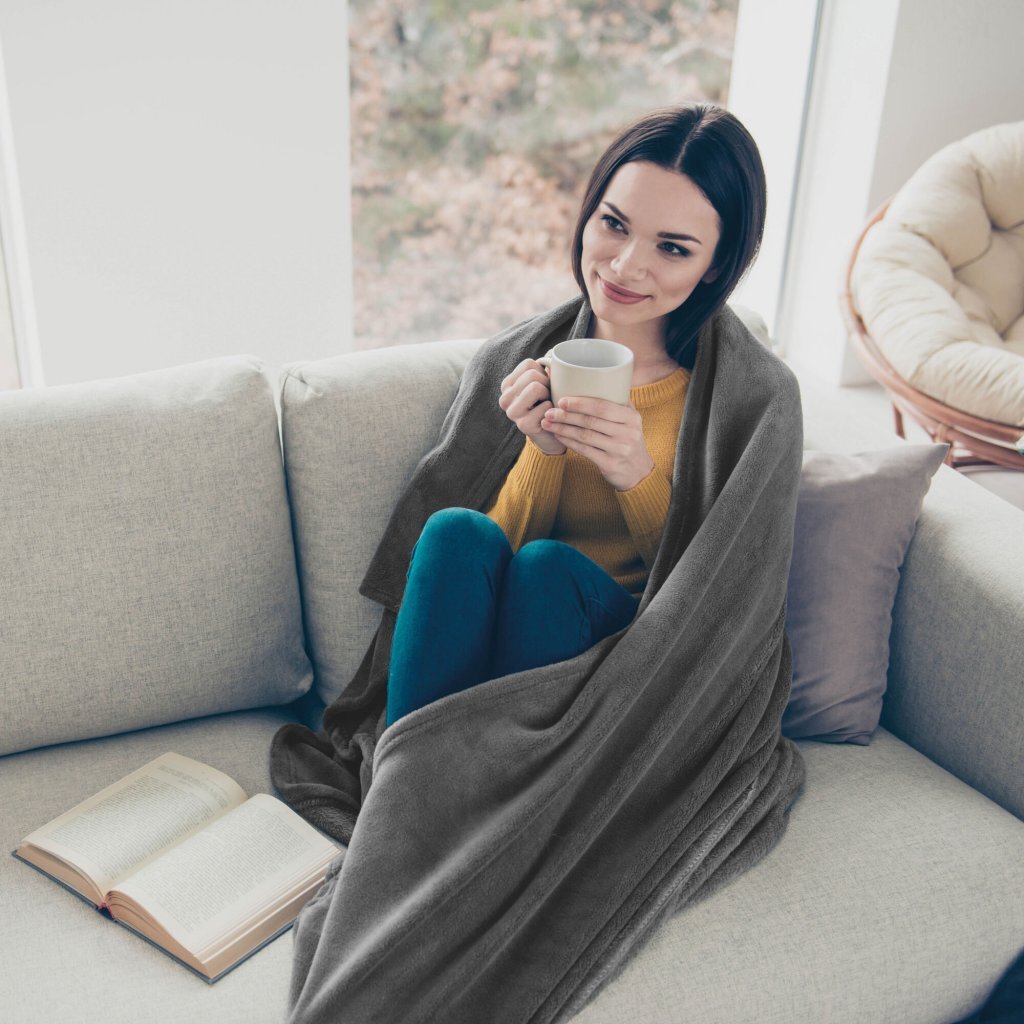 Inventum HB180G Elektrische Bovendeken/Omslagdeken 180x130 cm Grijs - Image 3