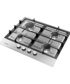 Alternative view of Inventum IKG6023GRVS Inbouw Gaskookplaat met 4 Branders Zwart/RVS