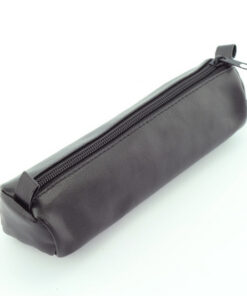 Juscha JU-43031 Pennenetui Alassio Echt Leer Zwart 21x6cm
