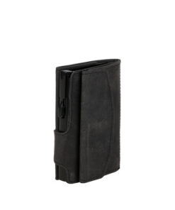 Alternative view of Juscha JU-961301 Pasjeshouder Clicksafe RFID Jachtleer ZW/ZW 8 Pasjes Met Opbergvak Voor Muntgeld