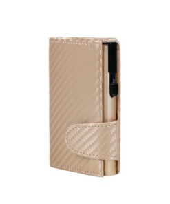 Juscha JU-963407 Pasjeshouder Clicksafe RFID Kunstleer Carbon Champ 8 Pasjes Met Opbergvak Voor Muntgeld