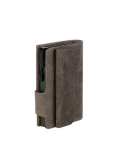 Alternative view of Juscha JU-964306 Pasjeshouder Clicksafe RFID Jachtleer Gri/gro 8 Pasjes Met Opbergvak Voor Muntgeld