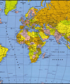 Kangaro K-0014W501 Bureau-onderlegger 579x379mm Met Wereldkaart