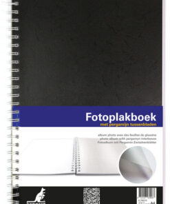 Kangaro K-750113 Fotoplakboek 33x23cm Zwart. Met Pergamijnvellen. 36+36 Vel