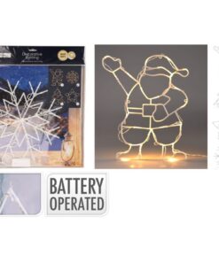 Kerstfiguur 24Led Warm Wit Verschillende Uitvoeringen