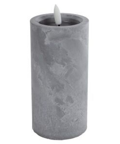 LED Kaars Ivar 7.5x15 cm Beton Grijs