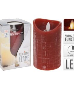 LED Kaars met Timer Rood