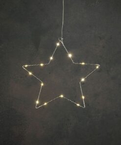 LED Ster 34 cm 15 LEDs Warm Wit Licht Zilver