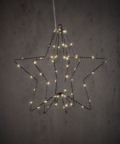 LED Ster Hangend 32x30 cm 60 LEDs Zwart