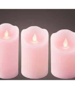 LED Waving Kaarsen 3 Stuks Roze