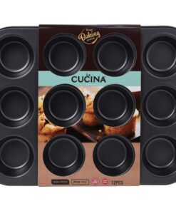 La Cucina Muffinvorm 35x26.5x3.5 cm Zwart