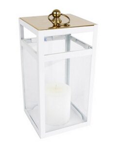 Lantaarn Rosa Goud/Wit Metaal 15