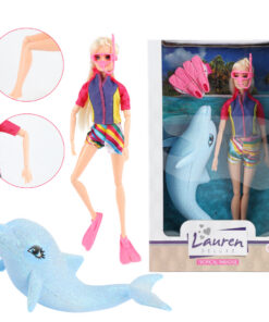 Lauren Deluxe Tienerpop Duikster Met Glitter Dolfijn