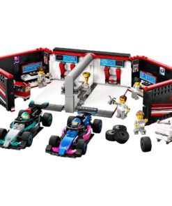 Alternative view of Lego City 60444 F1 Garage met Mercedes-AMG en Alpine Auto's