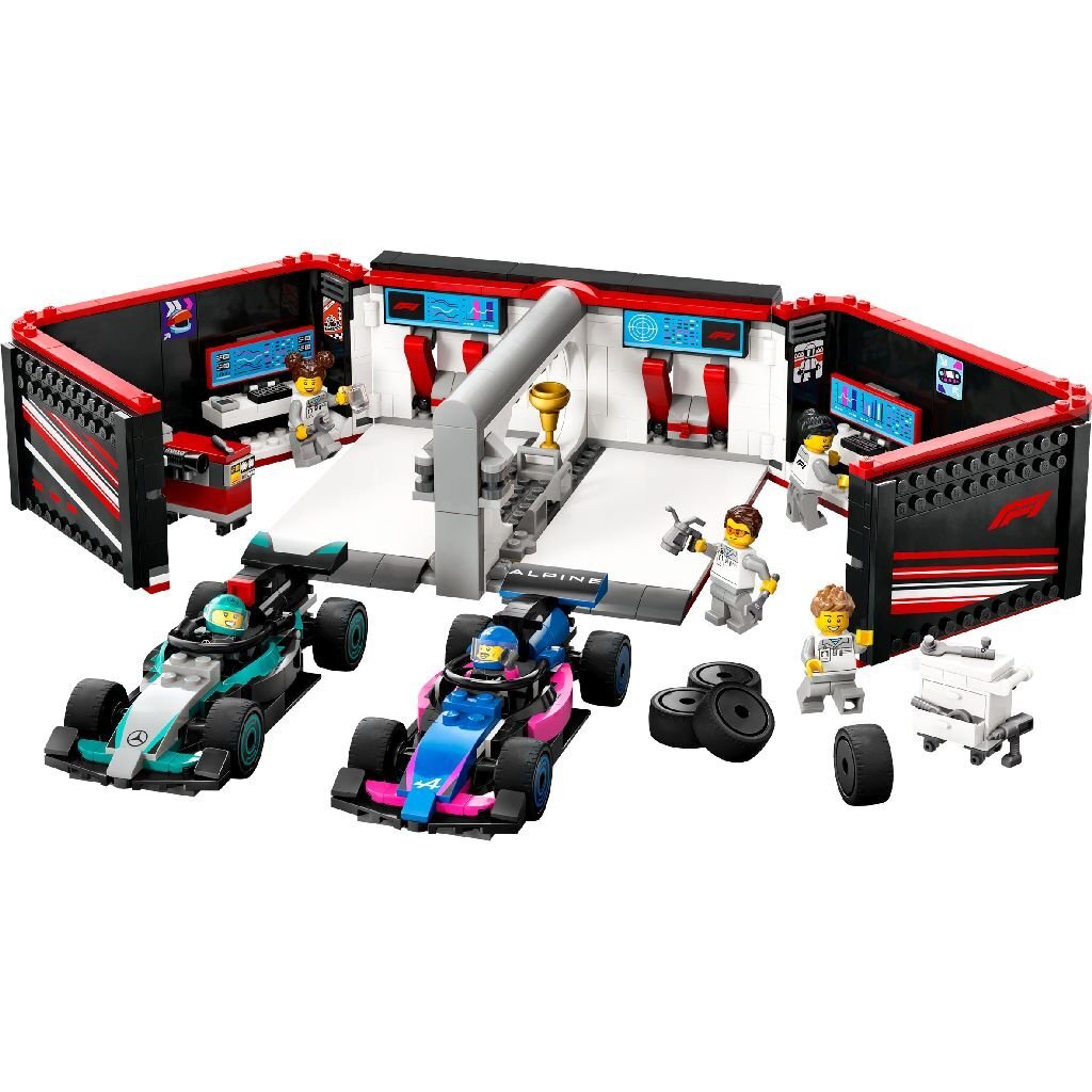 Lego City 60444 F1 Garage met Mercedes-AMG en Alpine Auto's - Image 2