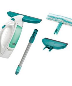 Leifheit 51016 Dry & Clean Raamzuiger met Steel + Smalle Zuigmond en Inwasser