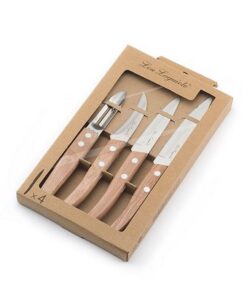 Lou Laguiole Messenset 4-delig RVS/Hout