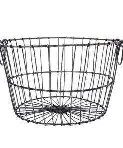 Mand Jill Grijs Metaal Rond 28x28x18cm