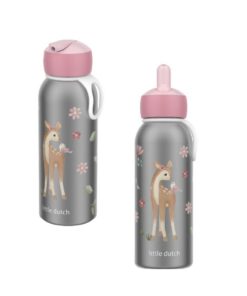 Mepal Little Dutch Fairy Garden Flip-Up Isoleerfles RVS/Roze