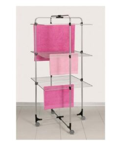 Metaltex Aliseo Droogtoren 30 m Drooglijn 76x68x154 cm Zilver/Zwart