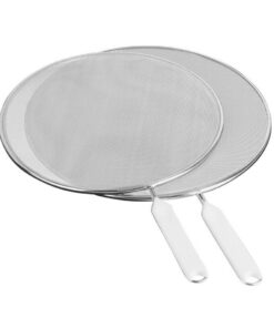 Metaltex Antispatscherm 26 + 29 cm Witte Greep/RVS