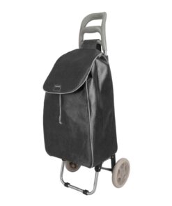 Metaltex Boodschappentrolley 57x34x21 cm 45L Zwart/Grijs