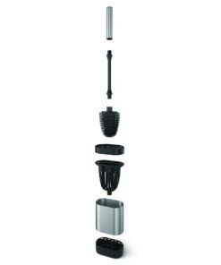 Alternative view of Metaltex Cleany Toiletborstel + Houder 13x8x47 cm Zwart/RVS