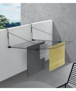 Alternative view of Metaltex Den Haag Droogrek 9 m Drooglijn 55x28 cm Zwart