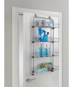 Alternative view of Metaltex Deurrek 4 Etages 17x45x103 cm Zilver/Metaal