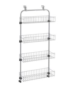 Metaltex Deurrek 4 Etages 17x45x103 cm Zilver/Metaal