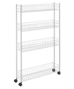 Metaltex Fino Opbergrek 4 Etages 58x16x95 cm Wit