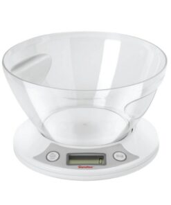 Metaltex Kitchen Helpers Pesa Digitale Keukenweegschaal + Kom 2.5L Wit