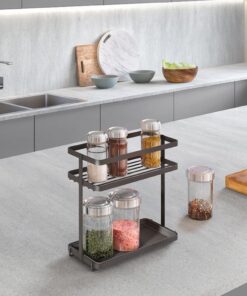 Alternative view of Metaltex Kruidenrek 2 Etages 23x11x22 cm Zwart/Metaal