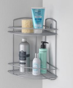 Alternative view of Metaltex Onda Badkamer-Hoekrek 2 Etages 22x22x35 cm Zilver