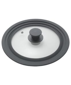 Metaltex Pannendeksel 20-24 cm Glas/Silicone/Zwart