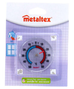 Metaltex Raam Thermometer 8x8 cm Transparant
