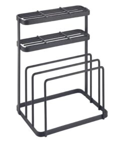 Metaltex Tokyo Line Rek voor Messen en Snijplanken 16x12x22 cm Zwart