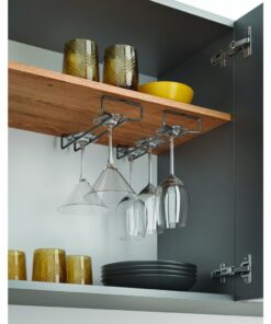 Alternative view of Metaltex Wijnglazenrek 11x26x4 cm Zwart 2 Stuks